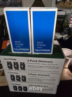 Lutron Toggler LED+ Dimmer Switch Lot of 11 (3 Packs of 3 + 2 Boxed Units) NEW