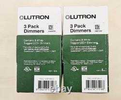 Lutron Toggler LED+ Dimmer Switch White (TGCL-153P-WH-3) 6-Pack Factory Sealed