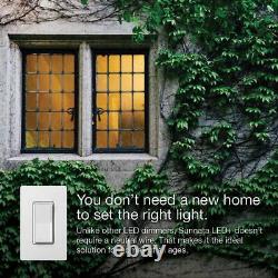Lutron Touch Dimmer Switch 150-With3 Way or Multi Location for LED Bulbs (4-Pack)