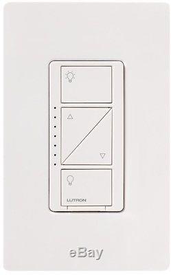 Lutron Wireless Smart Home Lights Switch Dimmer Kit with Smart Bridge, White