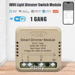 MOES WiFi Mini Smart Wall Light Dimmer Switch Module 3Way for Alexa Google Timer