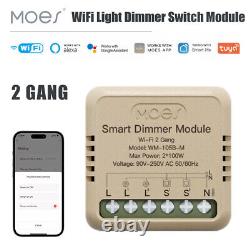 MOES WiFi Mini Smart Wall Light Dimmer Switch Module 3Way for Alexa Google Timer