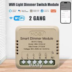 MOES WiFi Mini Smart Wall Light Dimmer Switch Module 3Way for Alexa Google Timer