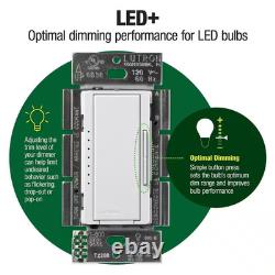 Maestro LED+ Dimmer Switch for Dimmable LED Bulbs, 150WithSingle-Pole or Multi-Loc