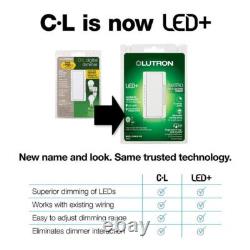 Maestro LED+ Dimmer Switch withWallplate for Dimmable LED Bulbs, 150WithSingle-Pole