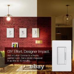 Maestro LED+ Dimmer Switch withWallplate for Dimmable LED Bulbs, 150WithSingle-Pole