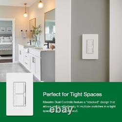 Maestro LED+ Dual Dimmer and Timer Switch for Lights or Fans 75-Watt LED Bul