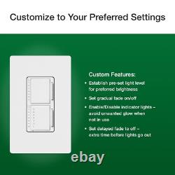 Maestro LED+ Dual Dimmer and Timer Switch for Lights or Fans 75-Watt LED Bul