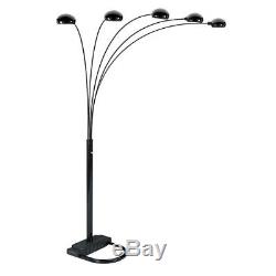 Metal Floor Lamp 5 Arm Dimmer Switch Office Home Bedroom Dorm Light Decor NEW