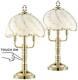 Modern Accent Table Lamps 19 1/2 Set Of 2 Touch Switch Brass Glass For Bedroom