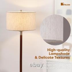 Modern Floor Lamp with Dimmer Switch and LED Bulb, Mid Century Lamp with Line