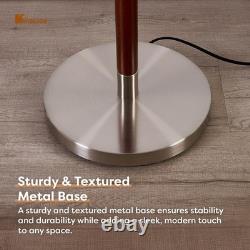 Modern Floor Lamp with Dimmer Switch and LED Bulb, Mid Century Lamp with Line