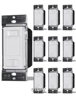 Moes Dimmer Light Switches 10Pcs 3 Way Single Pole Dimmable Switch For