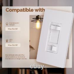 Moes Dimmer Light Switches 10Pcs 3 Way Single Pole Dimmable Switch For
