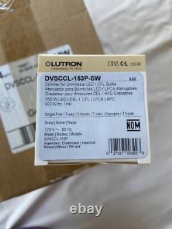 NEW Box 24 Lutron DVSCCL-153P-SW LED+ 3-Way Dimmer Switch Snow