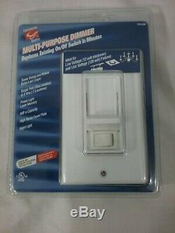 NEW Commercial Electric Multi-Purpose Dimmer Switch White Night Light 731-638