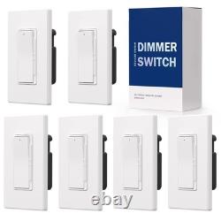 NEW Digital Dimmer Light Switch 300W LED 600W Incandescent 3-Way 6 Pack White