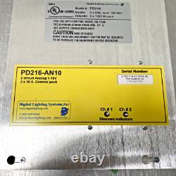 NEW Digital Lighting Systems PD216-AN10 Power Dimmer 2 Circuit, 20A, 120V