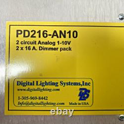 NEW Digital Lighting Systems PD216-AN10 Power Dimmer 2 Circuit, 20A, 120V