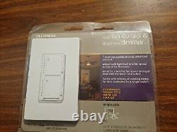 NEW LUTRON MA-LFQHW-WH Quiet Fan Control & Digital Fade Dimmer Single Pole White