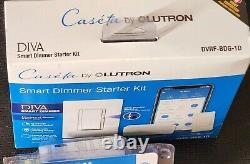NEW Lutron Caseta DIVA Smart Dimmer Switch Kit, 1 PD-5ANS-WH-R, 1PD-6WCL-WH-R