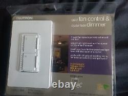 NEW SEALED Lutron MA-LFQHW-WH Maestro Fan Control & Dimmer Kit White Single Pole