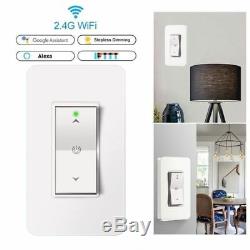 NEW Smart Wi-Fi Light Dimmer Switch Works with Amazon Alexa Google White EA