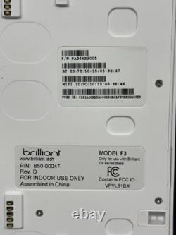 New Brilliant F3, 3-Switch Panel Smart Home Model BHA 120US-WH3 G3