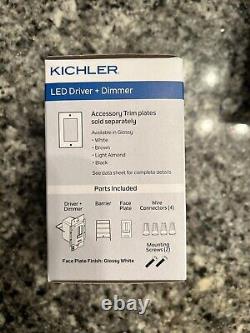 New KICHLER 6DD24V060WH Independence 60Watt Single Pole LED Driver Dimmer Switch