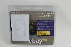 New Lutron MA-LFQHW-WH Quiet Fan Control & Digital Fade Dimmer Single Pole White