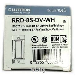 New Lutron RRD-8S-DV-WH RadioRA2 RF Maestro Local Controls Lighting/Motor Load
