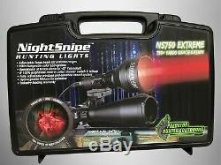 NightSnipe NS750 Extreme Adjustable Beam Hunting Light Red LED
