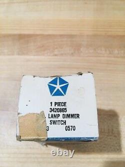 Nos Mopar 1970-4 Dodge Challenger, Plymouth Cuda Dash Light Dimmer Switch Nib