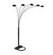 Ore International 84 In. 5 Arms Arch Floor Lamp With Light Dimmer Switch, Black