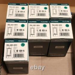 One New Lutron RadioRa RA-6D-WH White Dimmer Lighting Control Switch More Avail