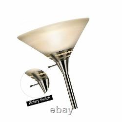 Oneach Modern Torchiere Floor Lamp 150-Watt Light with Frosted Glass Shade fo
