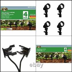 Outdoor Landscape Flood Light Integrated LED Adjustable Color Black 4.5W 4-Pack