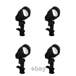 Outdoor Landscape Flood Light Integrated LED Adjustable Color Black 4.5W 4-Pack