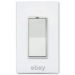 PCS PulseWorx UPB LED/CFL Dimmer Wall Switch, 600W, White (WS1DL-6-W)