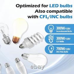 Pack Slide Dimmer Light Switch, Single Pole or 3-Way LED Dimmer Switch, for 10