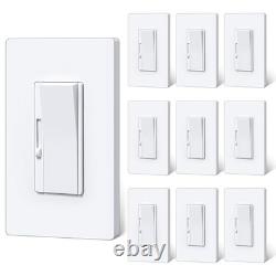 Pack Super Slim Digital Dimmer Light Switch, Quiet Rocker, Max 300W LED, 10
