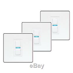 Pack of 3 LightwaveRF 1 Way White Smart Dimmer Light Switch Power Accessories