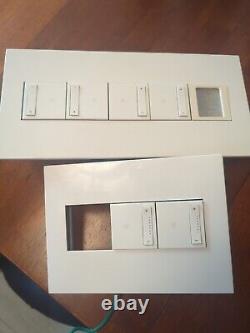 Pack of 6 Legrand Wall Dimmer's White and 2 plates 5 and 3 gang