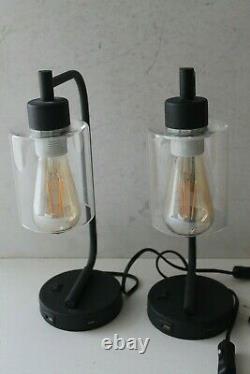 Pair of Modern Side Table Lamps