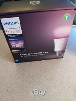 Philips Hue E26 White And Color Ambience 4 Bulbs with Hue Dimmer Switch