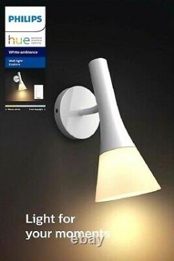 Philips Hue Explore White Ambience Wall LED Lamp with Dimmer Switch, White New