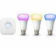 Philips Hue Richer Colours B22 Bc Bayonet White Colour Ambience Starter Kit