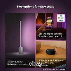 Philips Hue Signe White and Colour Ambiance Smart LED Table Lamp, with Bluetooth