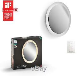 Philips Hue White Ambiance Adore Smart Lighted Mirror With Dimmer Switch Requir