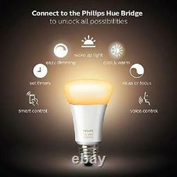 Philips Hue White Ambiance Starter Kit, Smart Bulb 3 Pack LED E27 Edison Screw